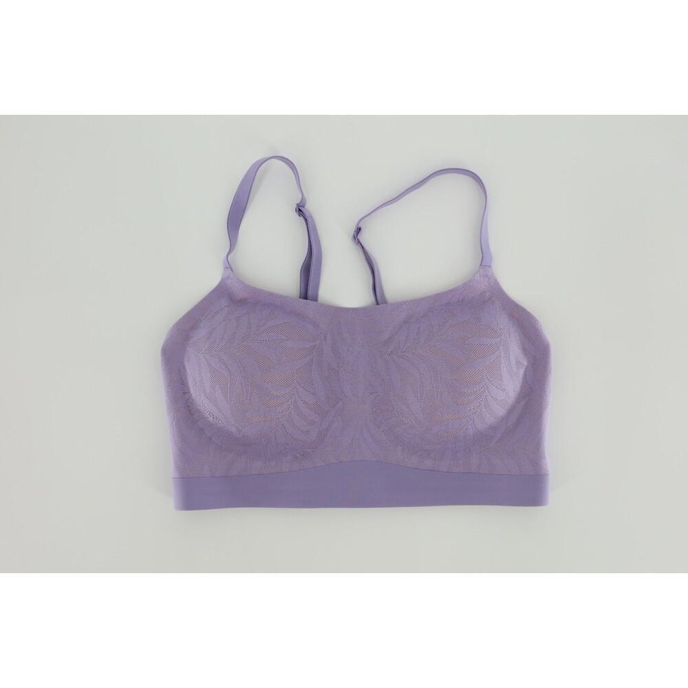 Soma Medium Bralette Purple Lace Enbliss Luxe Adjustable Wireless Stretch